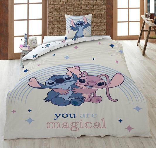 Funda nórdica Ángel y Stitch Disney para cama de 90 cm polialgodón