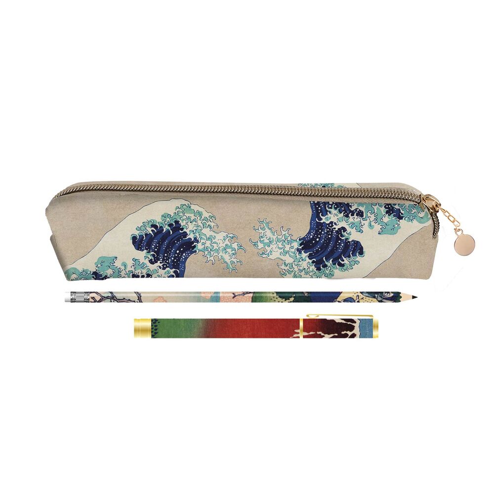 the great wave off kanagawa hokusai pencil case pen and pencil set
