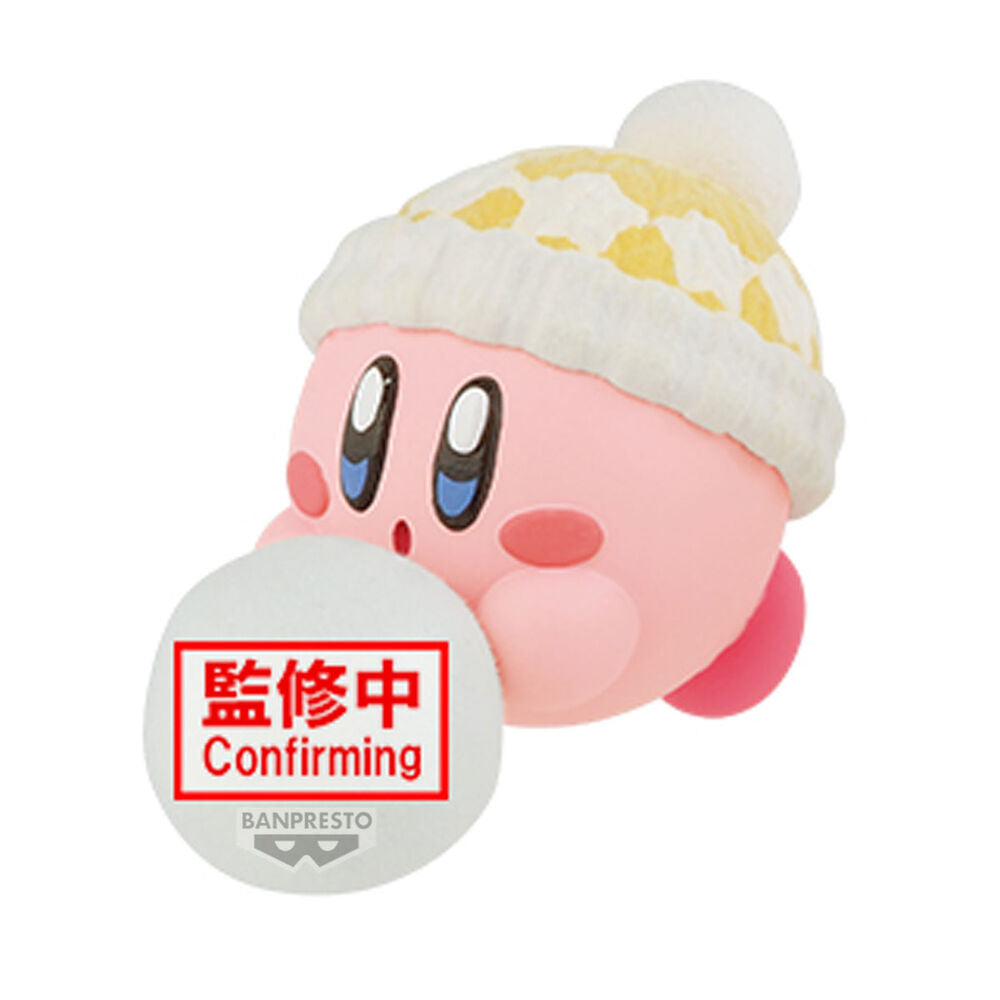 kirby play in the snow figure fluffy puffy mine kirby 4cm