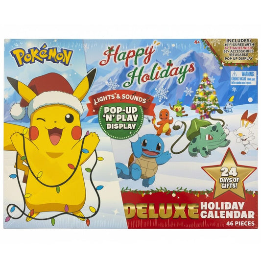 Calendário do Advento Pokémon de Luxo com Luzes e Sons