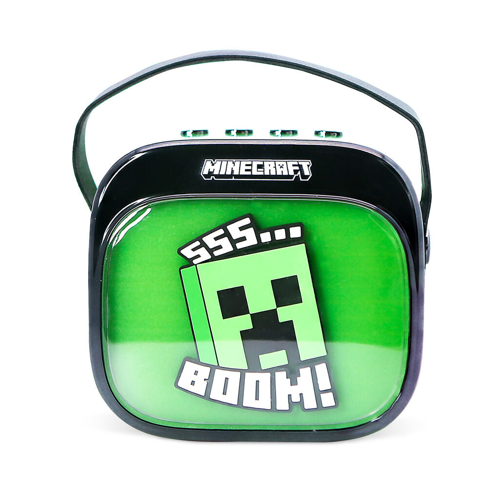 Altavoz y micrófono de karaoke LED de Minecraft