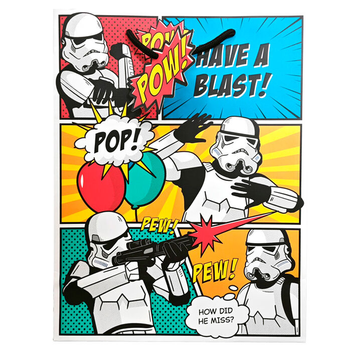 large gift bag the original stormtrooper comic strip star wars assortment