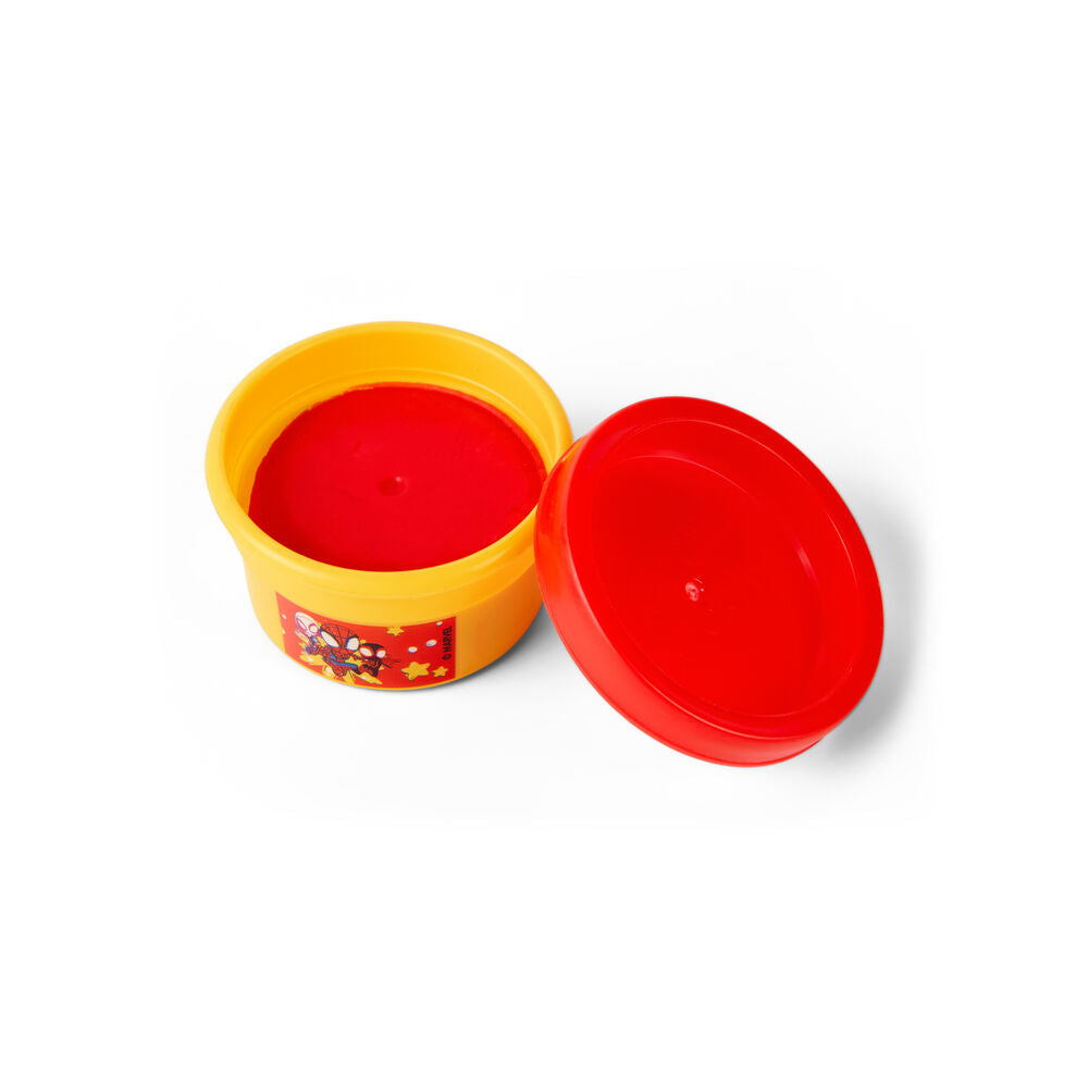 Blister pack of 6 mini pots of Spiderman Marvel modeling clay
