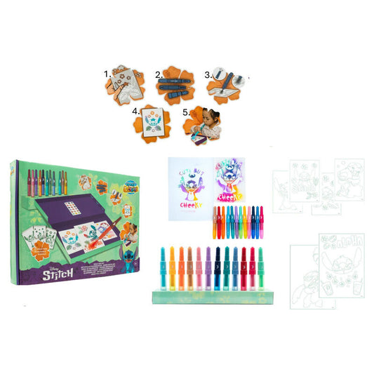 Conjunto de aerógrafo e estêncil do Stitch da Disney