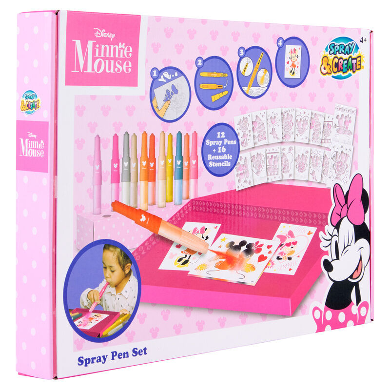 disney minnie mouse airbrush and stencil set