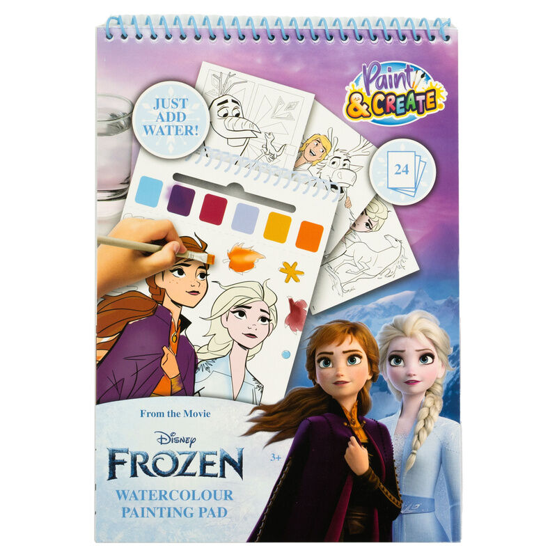 frozen disney drawing book watercolors and brush