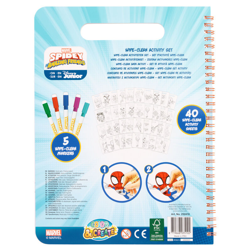 Magic Paint with Water Book Spiderman Marvel