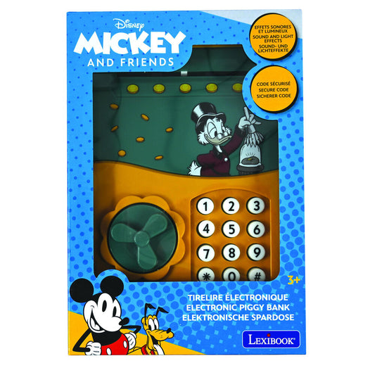 Cofrinho eletrônico com luz e som do Mickey e seus amigos da Disney