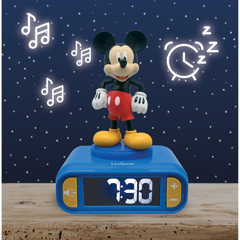 Sveglia con luce notturna 3D di Topolino Disney