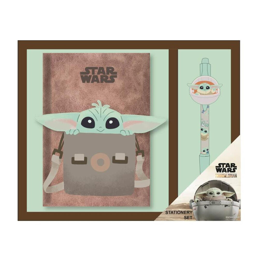 the mandalorian grogu star wars stationery set