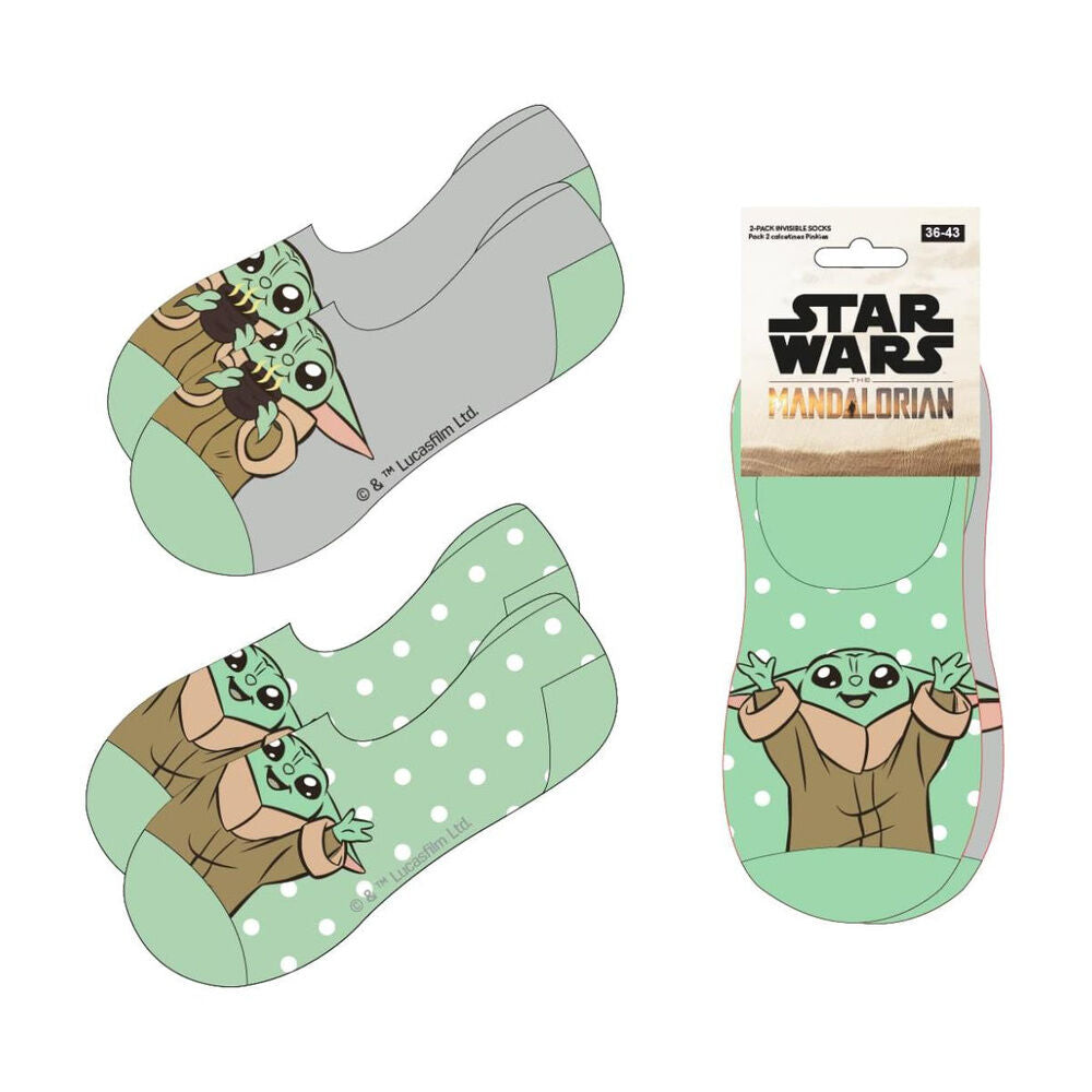 Set of 2 pairs of Grogu socks The Mandalorian Star Wars adult assorted