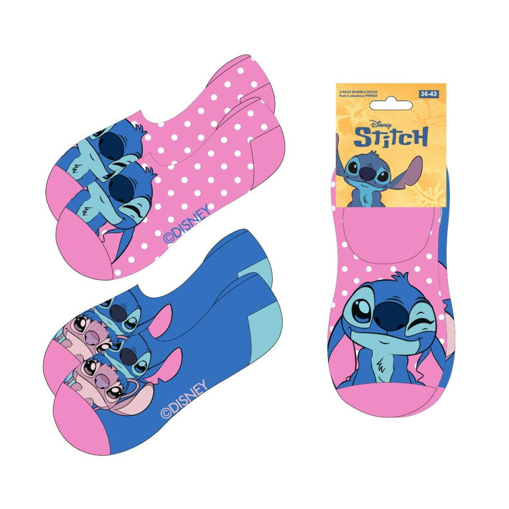 Set of 2 pairs of adult Stitch Disney socks