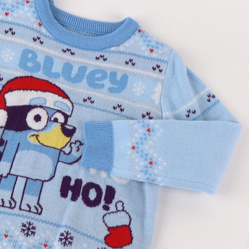 Suéter de Natal Bluey em Tricô