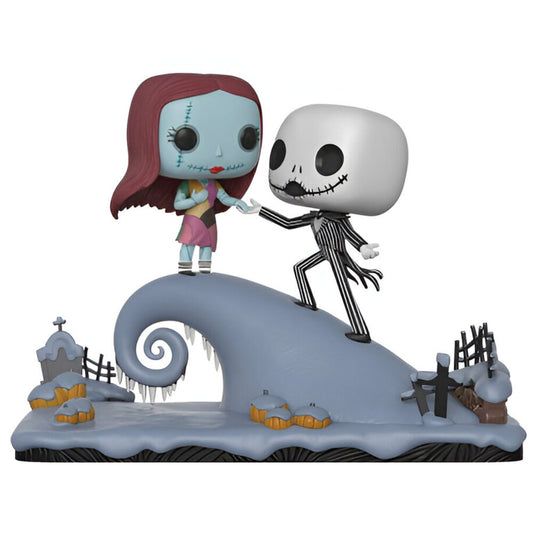 disney pop figures nightmare before christmas jack and sally on the hill