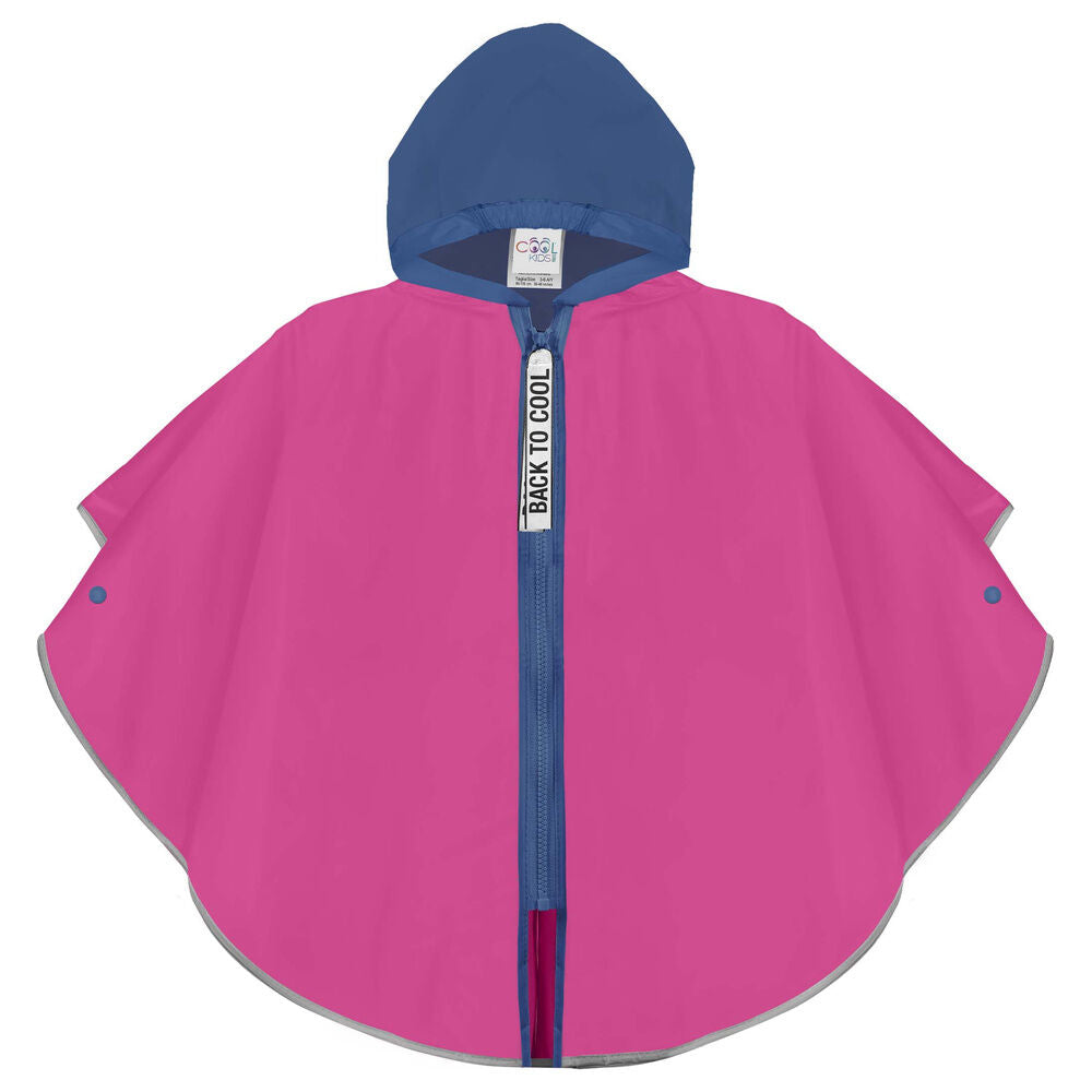 fuchsia purple zip up raincoat