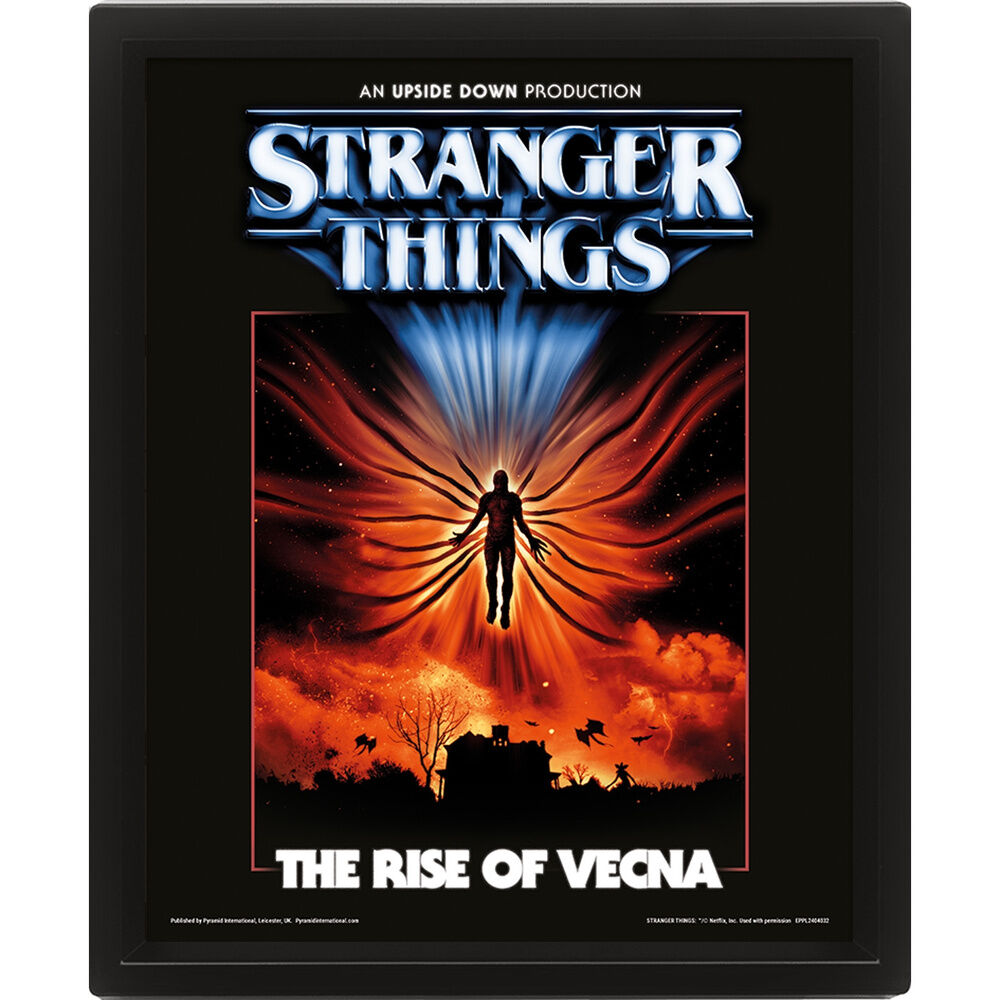 3d lenticular poster the rise of vecna stranger things 5