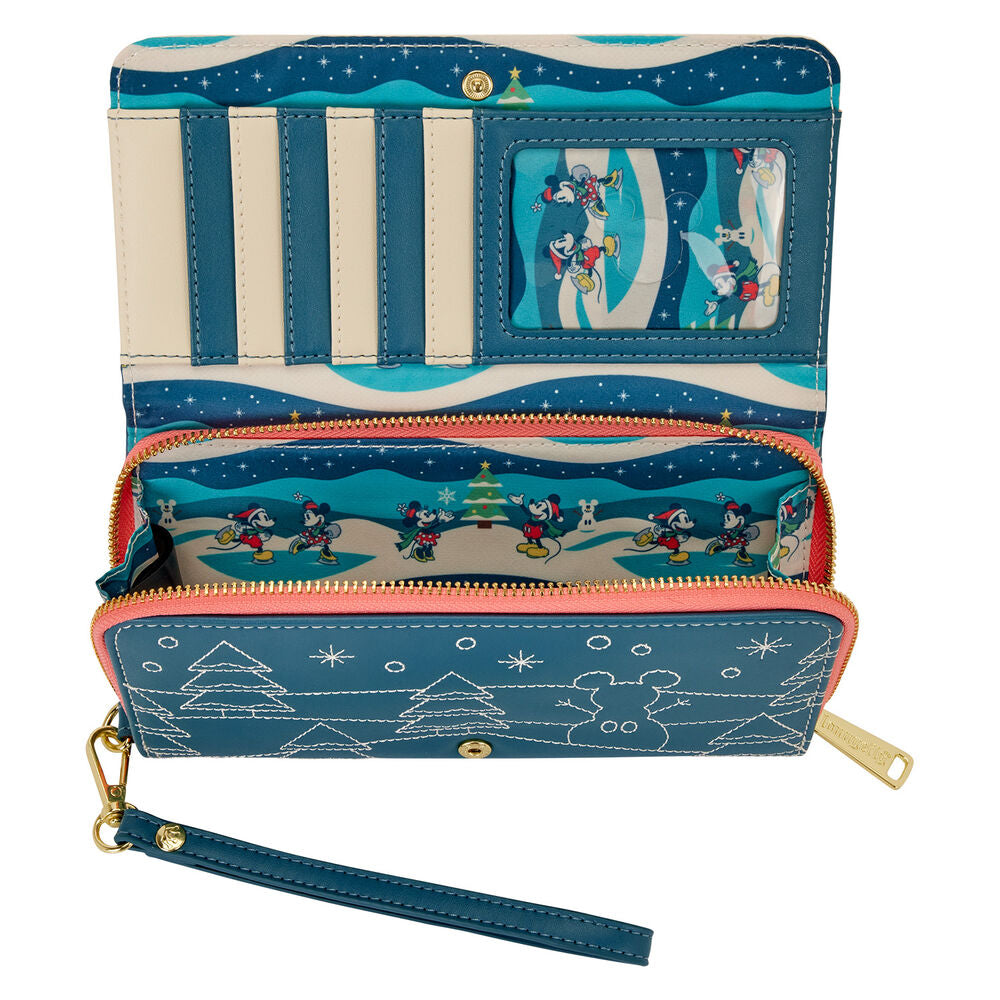 Mickey & Minnie Holiday Disney Loungefly Wallet
