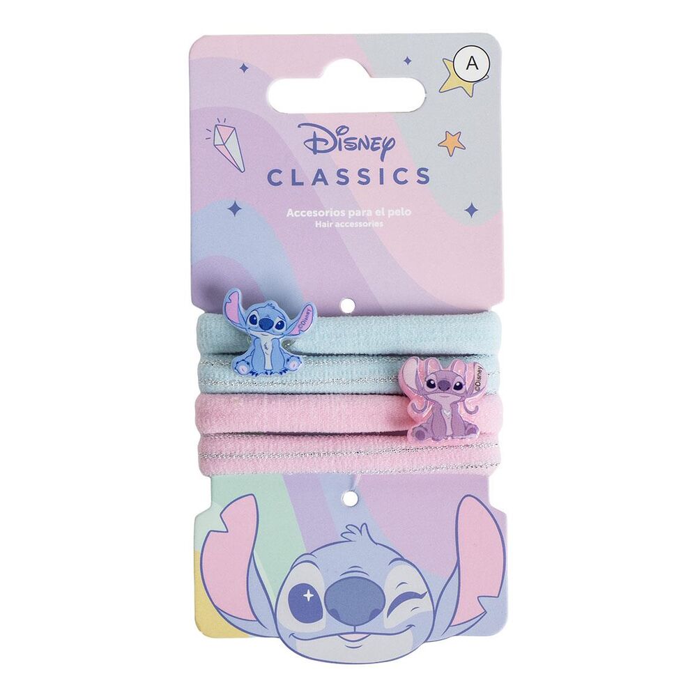 blister of 4 angel & stitch disney scrunchies