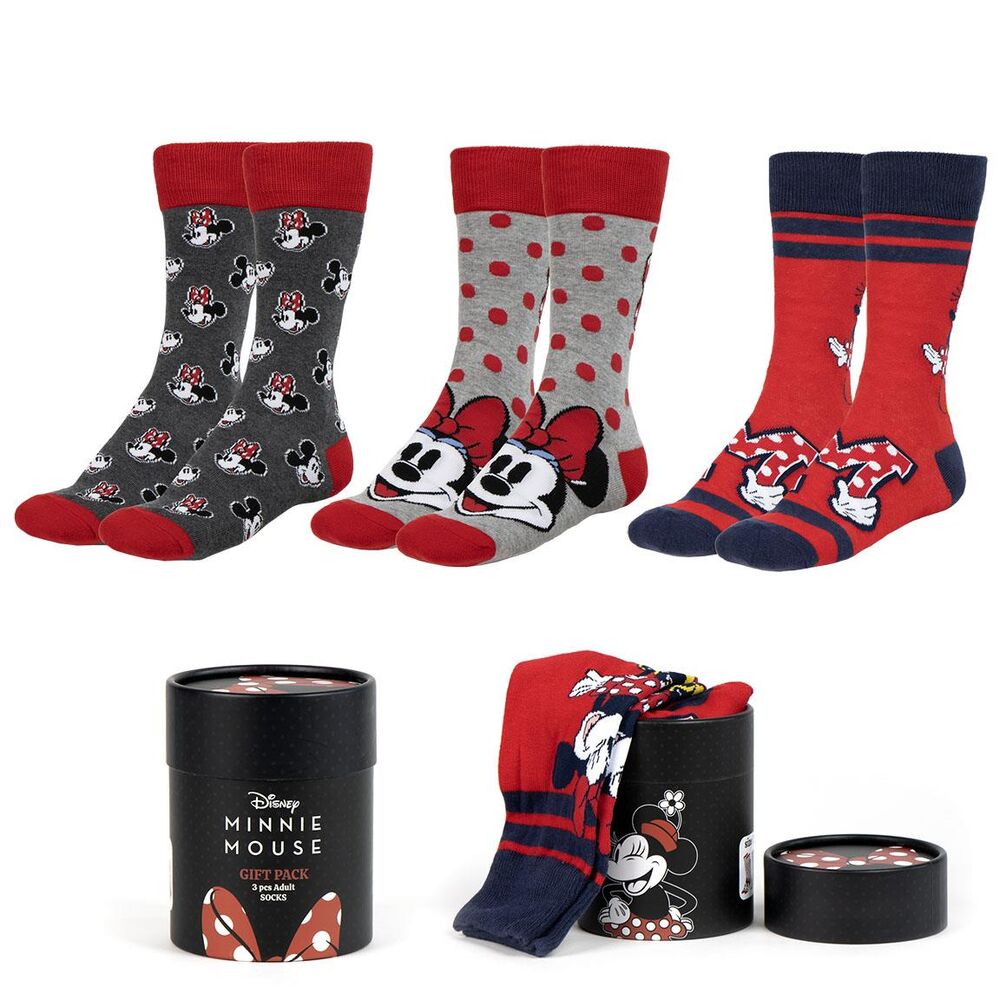 Set of 3 Minnie Mouse Disney adult socks