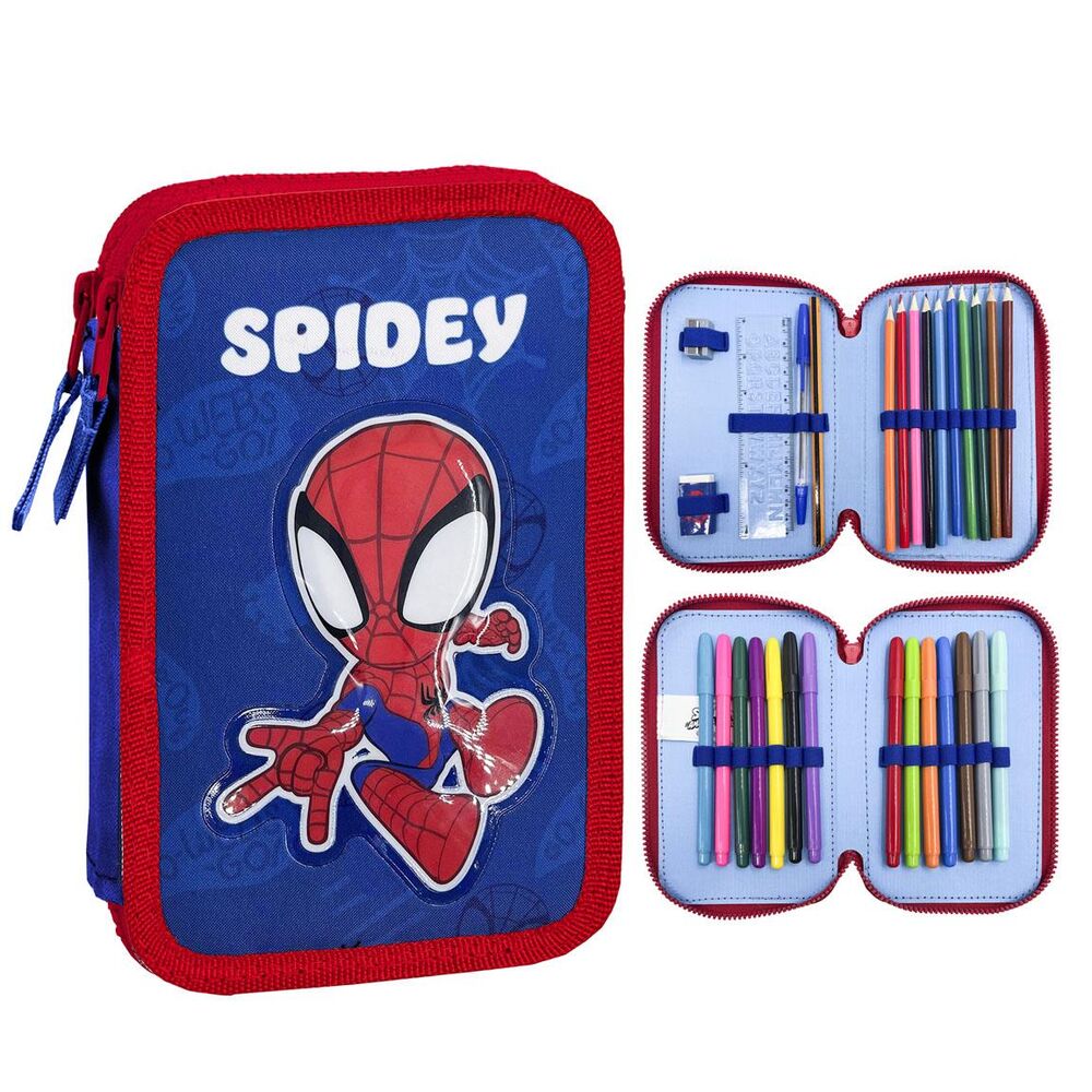 spidey amazing friends marvel double pencil case