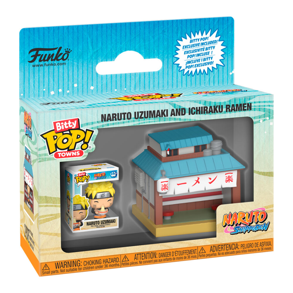 Figura Bitty POP Town Naruto Shippuden Naruto Uzumaki e Ichiraku Ramen