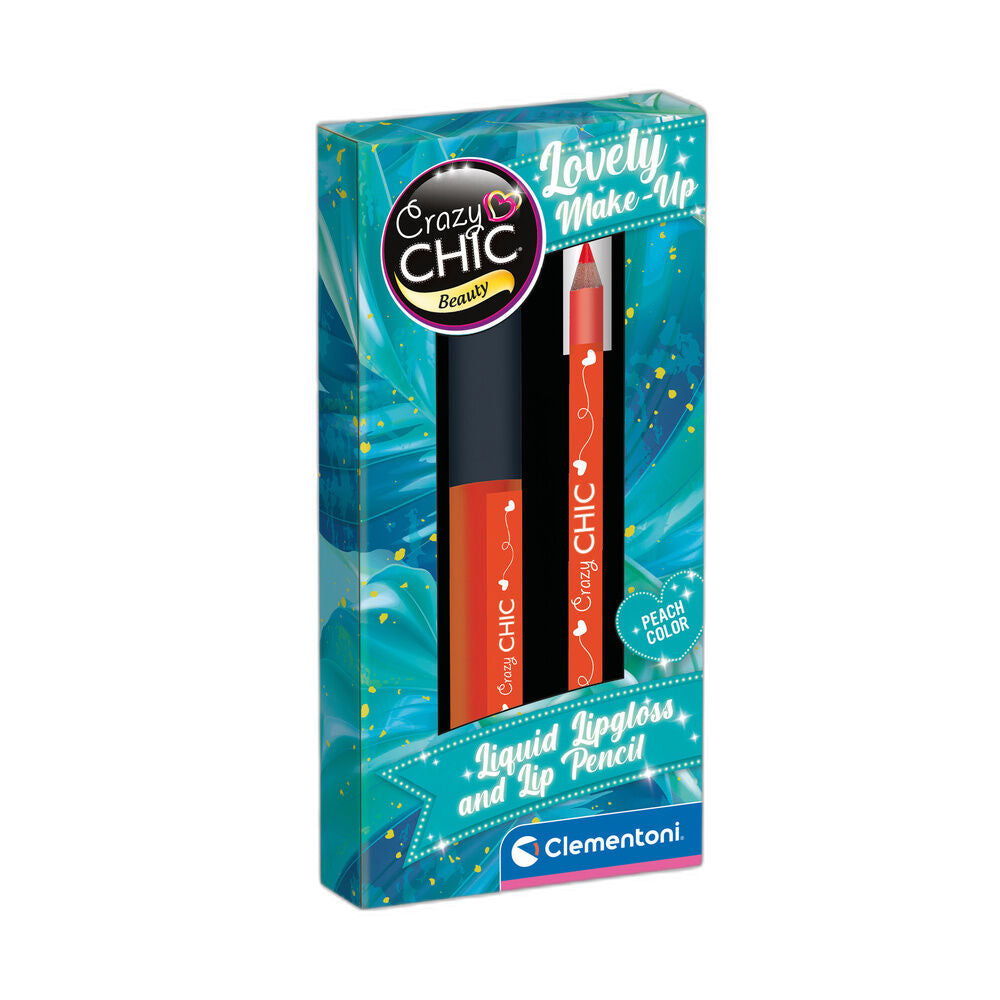 Conjunto de Batom e Gloss Labial Peach Crazy Chic