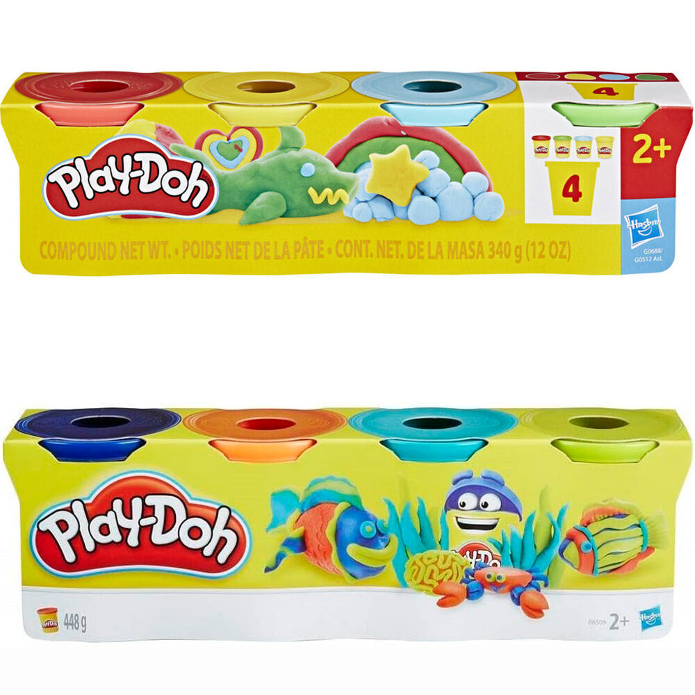 Set di 4 vasetti classici di plastilina Play Doh (assortiti)