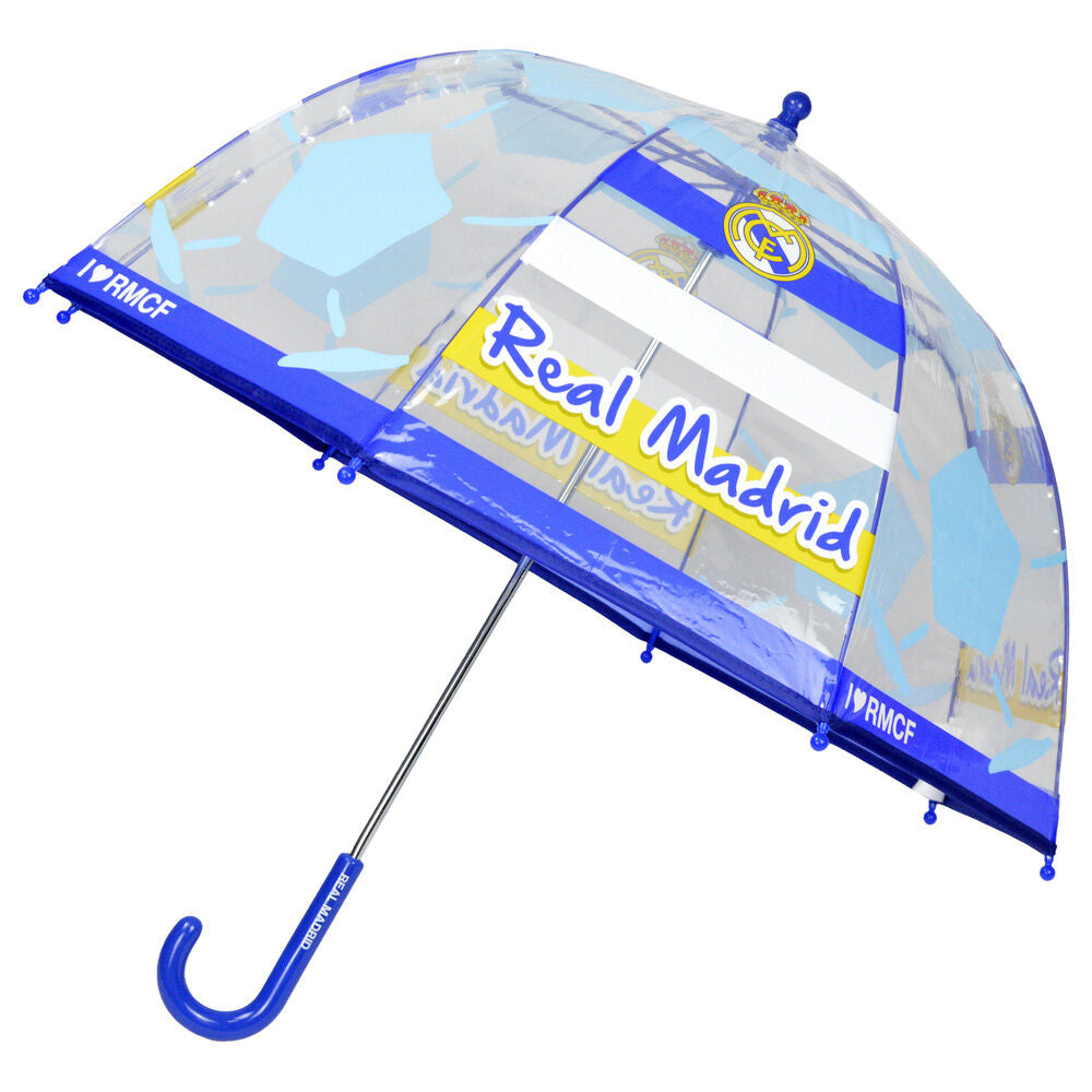 real madrid transparent bubble manual umbrella 48cm