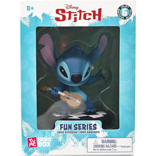 Figura Stitch Guitarrista Herói Caixa Stitch Disney 8cm