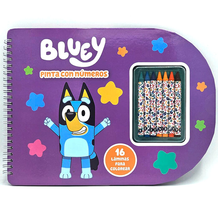 bluey paint with numbers notebook