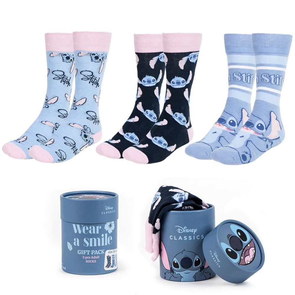 Zestaw 3 skarpetek dla dorosłych z motywem Stitch Disney
