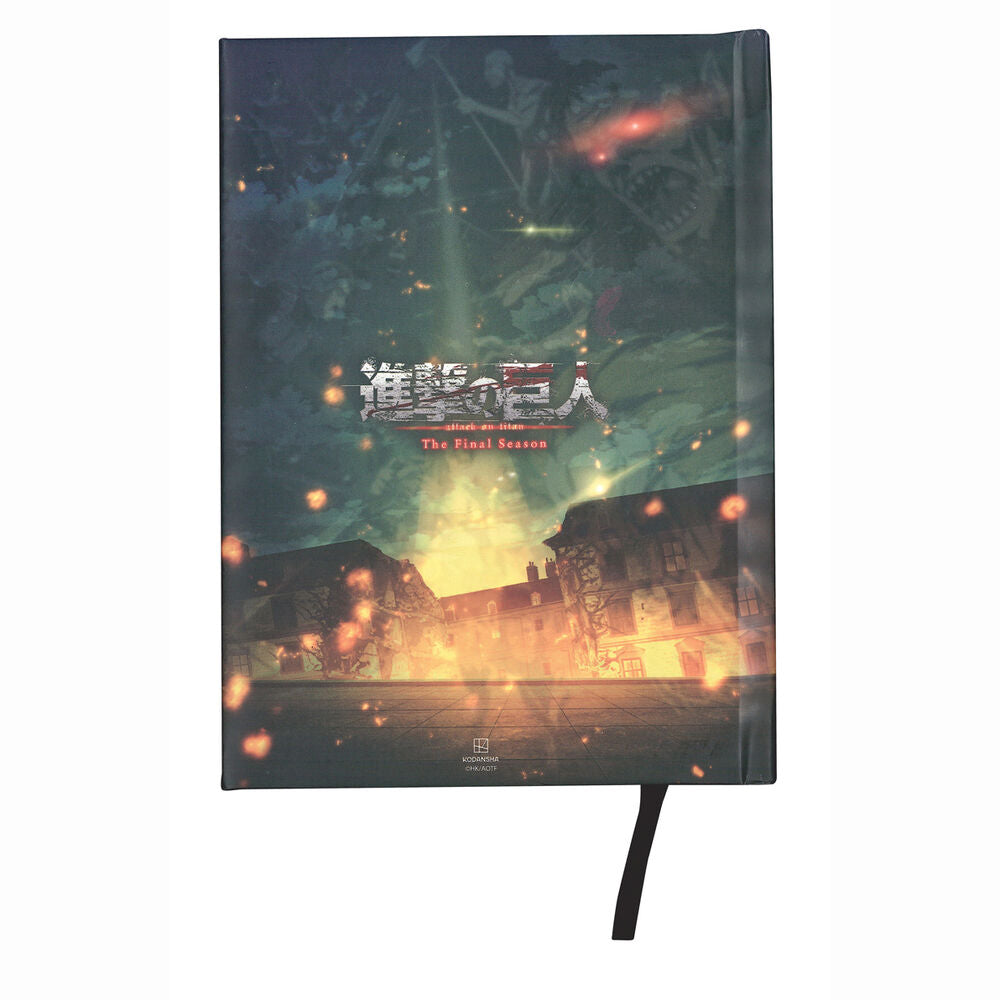Cuaderno luminoso de Ataque a los Titanes