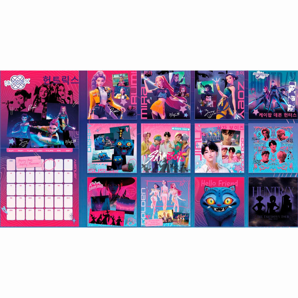 KPOP Demon Hunters Wandkalender 2026