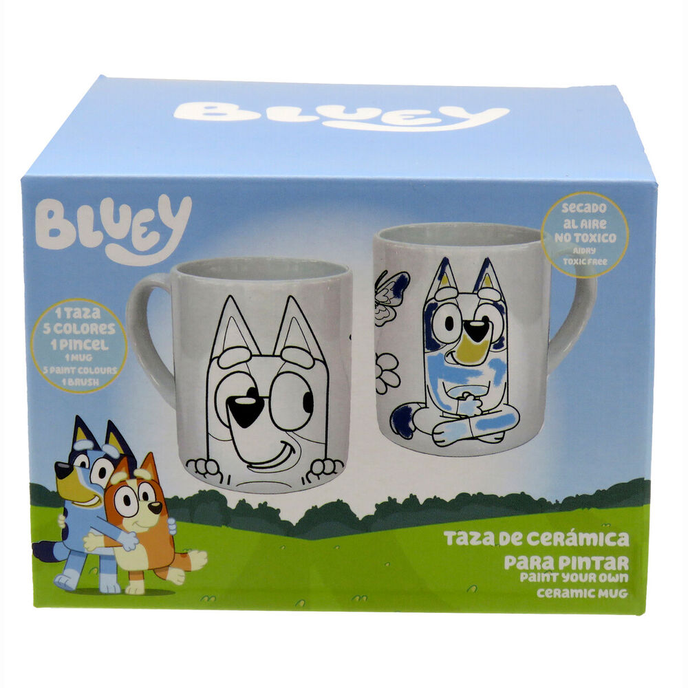 bluey painting mug