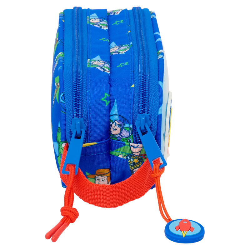 Estuche doble para lápices de Toy Story de Disney Pixar con la frase "Buenas vibraciones"