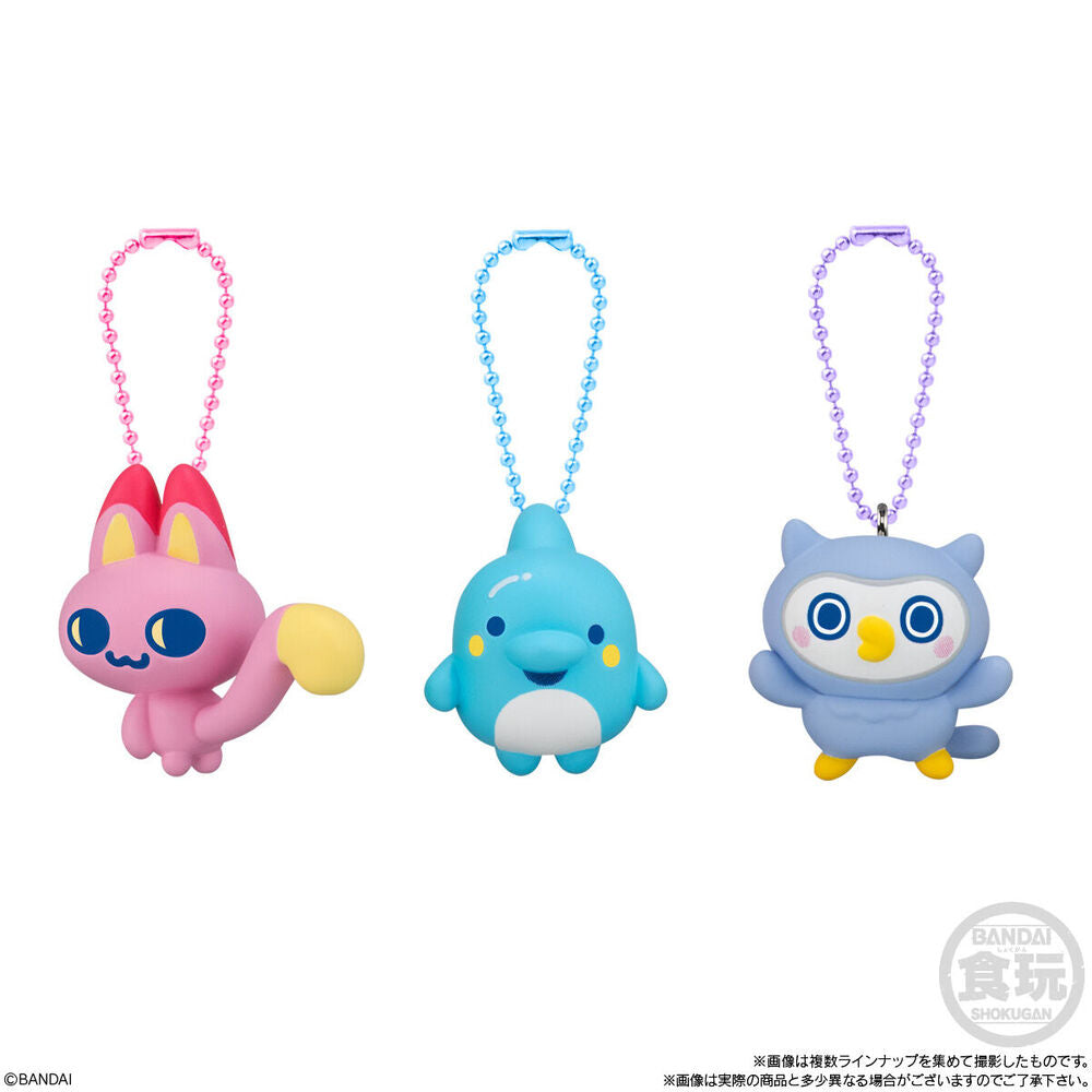 Chaveiros sortidos Shokugan Tamagotchi em caixas surpresa