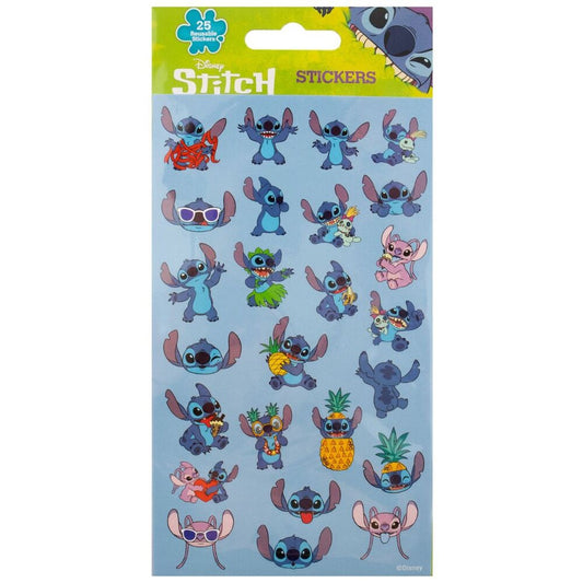 Reusable Stitch Disney Stickers 25pcs