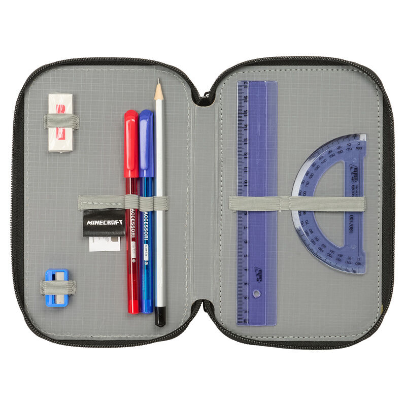 Minecraft triple pencil case 37pcs