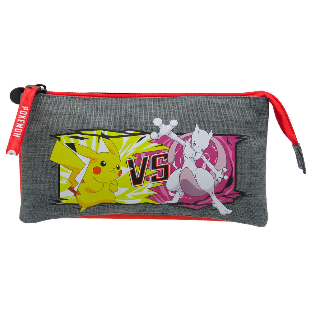 battle pokemon triple pencil case