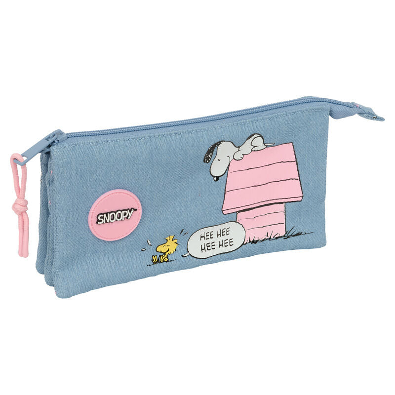Snoopy Peanuts triple pencil case