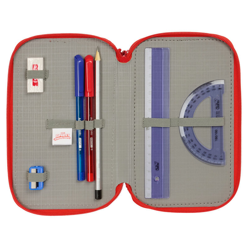 Astuccio triplo per matite Spider Man Marvel 37 pezzi