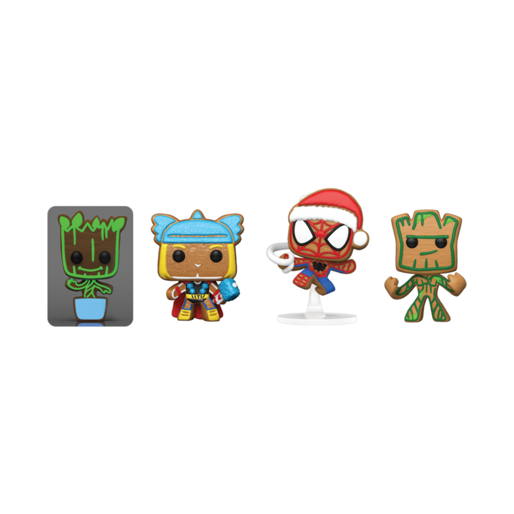 Sapin de Noël avec 4 figurines exclusives Pocket POP Marvel Tree Holiday
