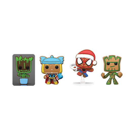 Weihnachtsbaum mit 4 Pocket POP Marvel Tree Holiday Exclusive Figuren