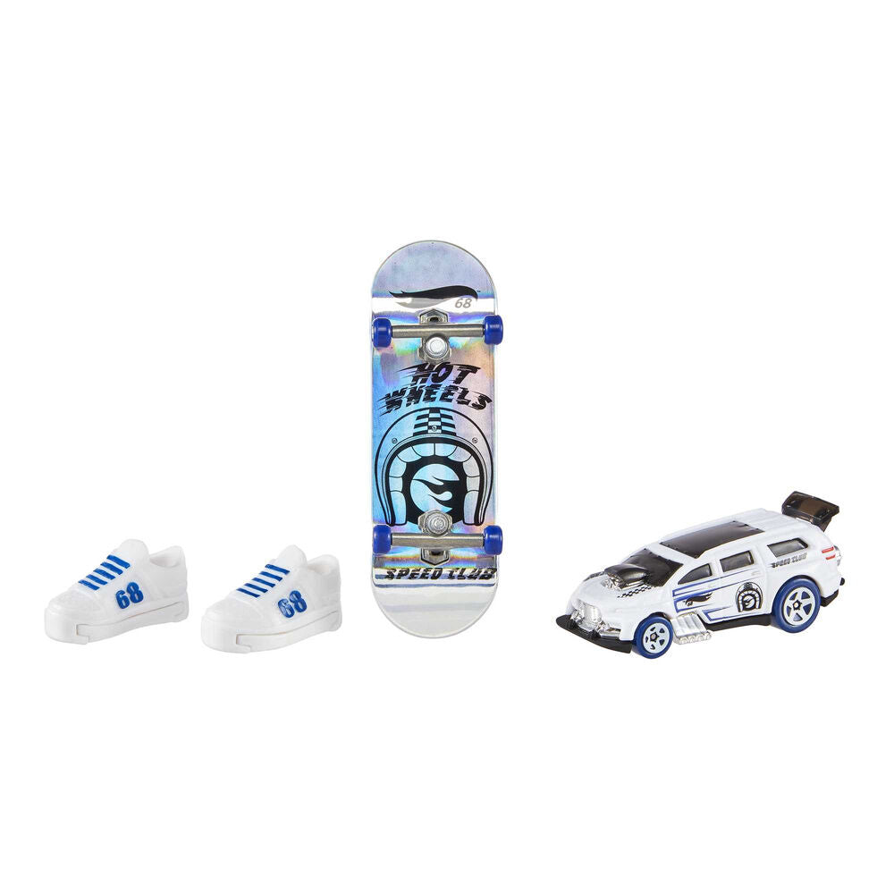 Skate + Conjunto de Carrinhos Hot Wheels