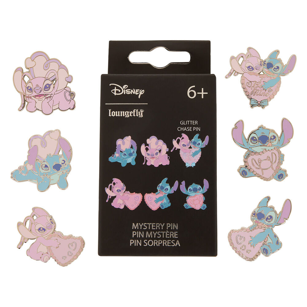 blind box mystery enamel pin angel & stitch disney loungefly assortment