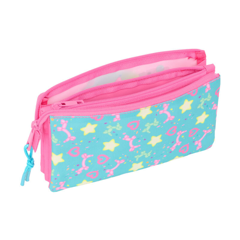 Estuche para lápices con confeti Casa de muñecas triple de Gabby