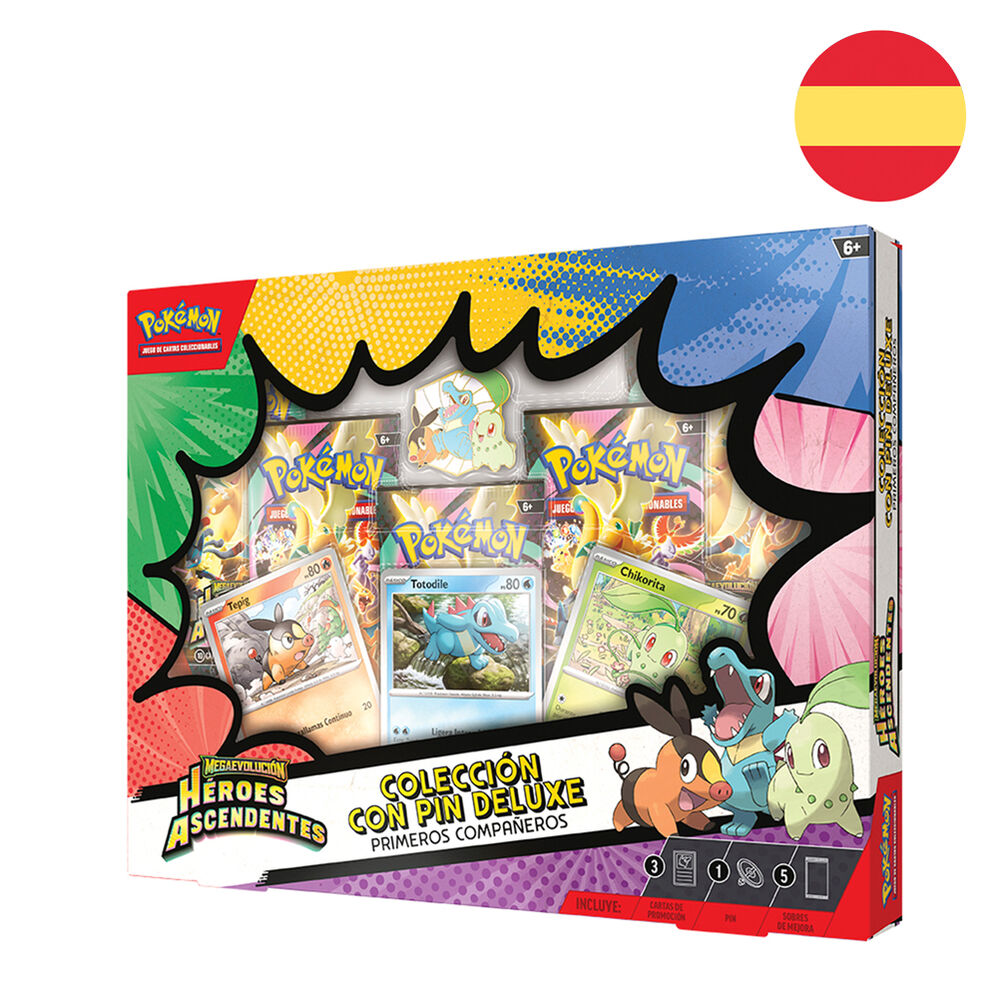 deluxe ascendant heroes pokemon pin card game blister pack (spanish)