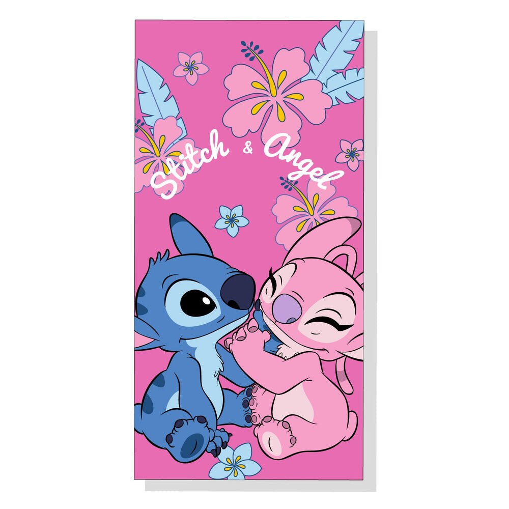 disney angel & stitch microfiber towel