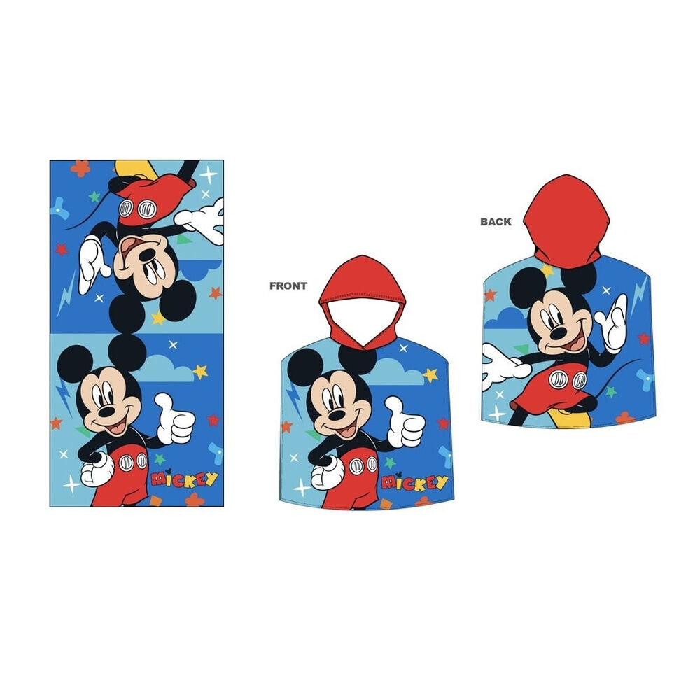 Poncho de toalla de microfibra de Mickey Mouse