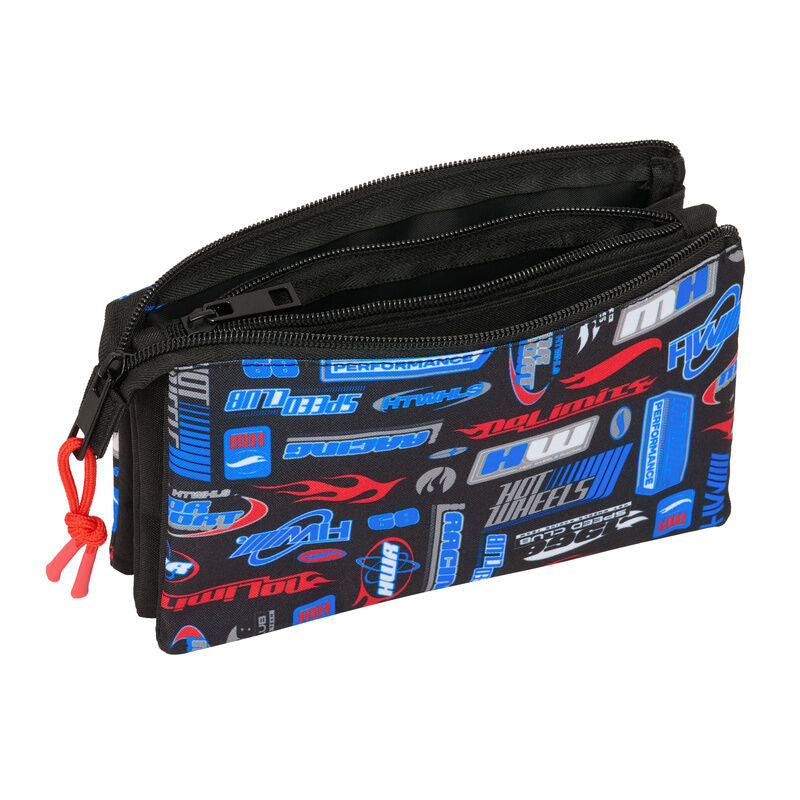 Hot Wheels triple pencil case